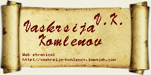 Vaskrsija Komlenov vizit kartica